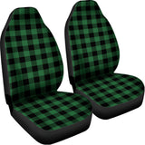 Green And Black Buffalo Check Print Universal Fit Car Seat Covers 102422