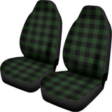 Green And Black Buffalo Plaid Print Universal Fit Car Seat Covers 102422