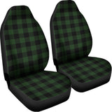 Green And Black Buffalo Plaid Print Universal Fit Car Seat Covers 102422