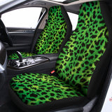 Green And Black Cheetah Print Universal Fit Car Seat Covers 102422