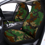 Green And Brown Camouflage Print Universal Fit Car Seat Covers 102422