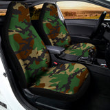 Green And Brown Camouflage Print Universal Fit Car Seat Covers 102422