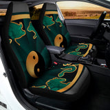 Green And Gold Chinese Zodiac Print Universal Fit Car Seat Covers 102422