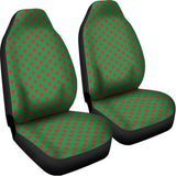 Green And Red Polka Dot Pattern Print Universal Fit Car Seat Covers 102422