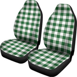 Green And White Buffalo Check Print Universal Fit Car Seat Covers 102422