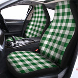 Green And White Buffalo Check Print Universal Fit Car Seat Covers 102422