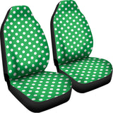 Green And White Polka Dot Pattern Print Universal Fit Car Seat Covers 102422
