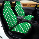 Green And White Polka Dot Pattern Print Universal Fit Car Seat Covers 102422