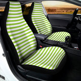 Green And White Striped Pattern Print Universal Fit Car Seat Covers 102422