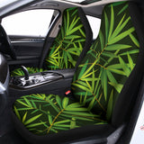 Green Bamboo Leaf Pattern Print Universal Fit Car Seat Covers 102422