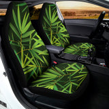 Green Bamboo Leaf Pattern Print Universal Fit Car Seat Covers 102422