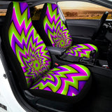 Green Big Bang Moving Optical Illusion Universal Fit Car Seat Covers 102422