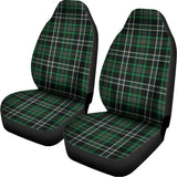 Green Black And White Tartan Print Universal Fit Car Seat Covers 102422