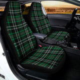 Green Black And White Tartan Print Universal Fit Car Seat Covers 102422