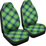 Green Blue And White Plaid Pattern Print Universal Fit Car Seat Covers 102422
