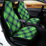 Green Blue And White Plaid Pattern Print Universal Fit Car Seat Covers 102422