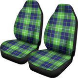 Green Blue And White Tartan Print Universal Fit Car Seat Covers 102422