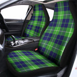 Green Blue And White Tartan Print Universal Fit Car Seat Covers 102422