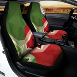 Green Bull And Red Bear Stock Print Universal Fit Car Seat Covers 102422