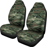 Green Camo Zebra Pattern Print Universal Fit Car Seat Covers 102422