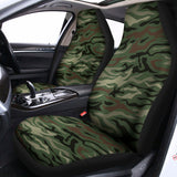 Green Camo Zebra Pattern Print Universal Fit Car Seat Covers 102422