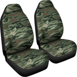 Green Camo Zebra Pattern Print Universal Fit Car Seat Covers 102422