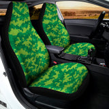 Green Digital Camo Pattern Print Universal Fit Car Seat Covers 102422