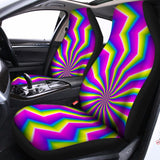 Green Dizzy Moving Optical Illusion Universal Fit Car Seat Covers 102422