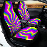 Green Dizzy Moving Optical Illusion Universal Fit Car Seat Covers 102422