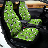 Green Doodle Bull Terrier Pattern Print Universal Fit Car Seat Covers 102422