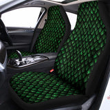 Green Dragon Scales Pattern Print Universal Fit Car Seat Covers 102422