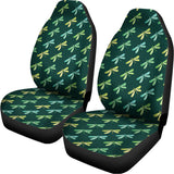 Green Dragonfly Pattern Print Universal Fit Car Seat Covers 102422