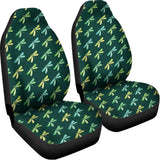 Green Dragonfly Pattern Print Universal Fit Car Seat Covers 102422