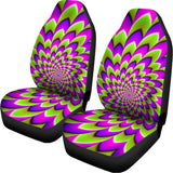 Green Expansion Moving Optical Illusion Universal Fit Car Seat Covers 102422