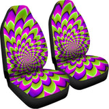 Green Expansion Moving Optical Illusion Universal Fit Car Seat Covers 102422
