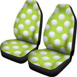 Green Golf Ball Pattern Print Universal Fit Car Seat Covers 102422