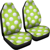 Green Golf Ball Pattern Print Universal Fit Car Seat Covers 102422