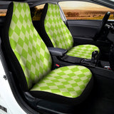 Green Harlequin Pattern Print Universal Fit Car Seat Covers 102422