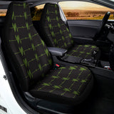 Green Heartbeat Pattern Print Universal Fit Car Seat Covers 102422