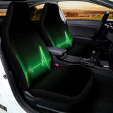 Green Heartbeat Print Universal Fit Car Seat Covers 102422