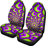 Green Hive Moving Optical Illusion Universal Fit Car Seat Covers 102422