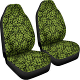 Green Hop Cone Pattern Print Universal Fit Car Seat Covers 102422