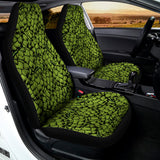 Green Hop Cone Pattern Print Universal Fit Car Seat Covers 102422