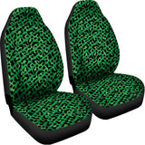 Green Leopard Print Universal Fit Car Seat Covers 102422