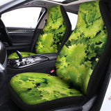 Green Lettuce Salad Print Universal Fit Car Seat Covers 102422