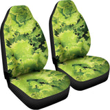 Green Lettuce Salad Print Universal Fit Car Seat Covers 102422