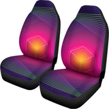 Green Light EDM Geometric Print Universal Fit Car Seat Covers 102422