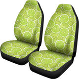 Green Lime Slices Pattern Print Universal Fit Car Seat Covers 102422