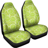 Green Lime Slices Pattern Print Universal Fit Car Seat Covers 102422