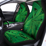 Green Marijuana Leaf Print Universal Fit Car Seat Covers 102422